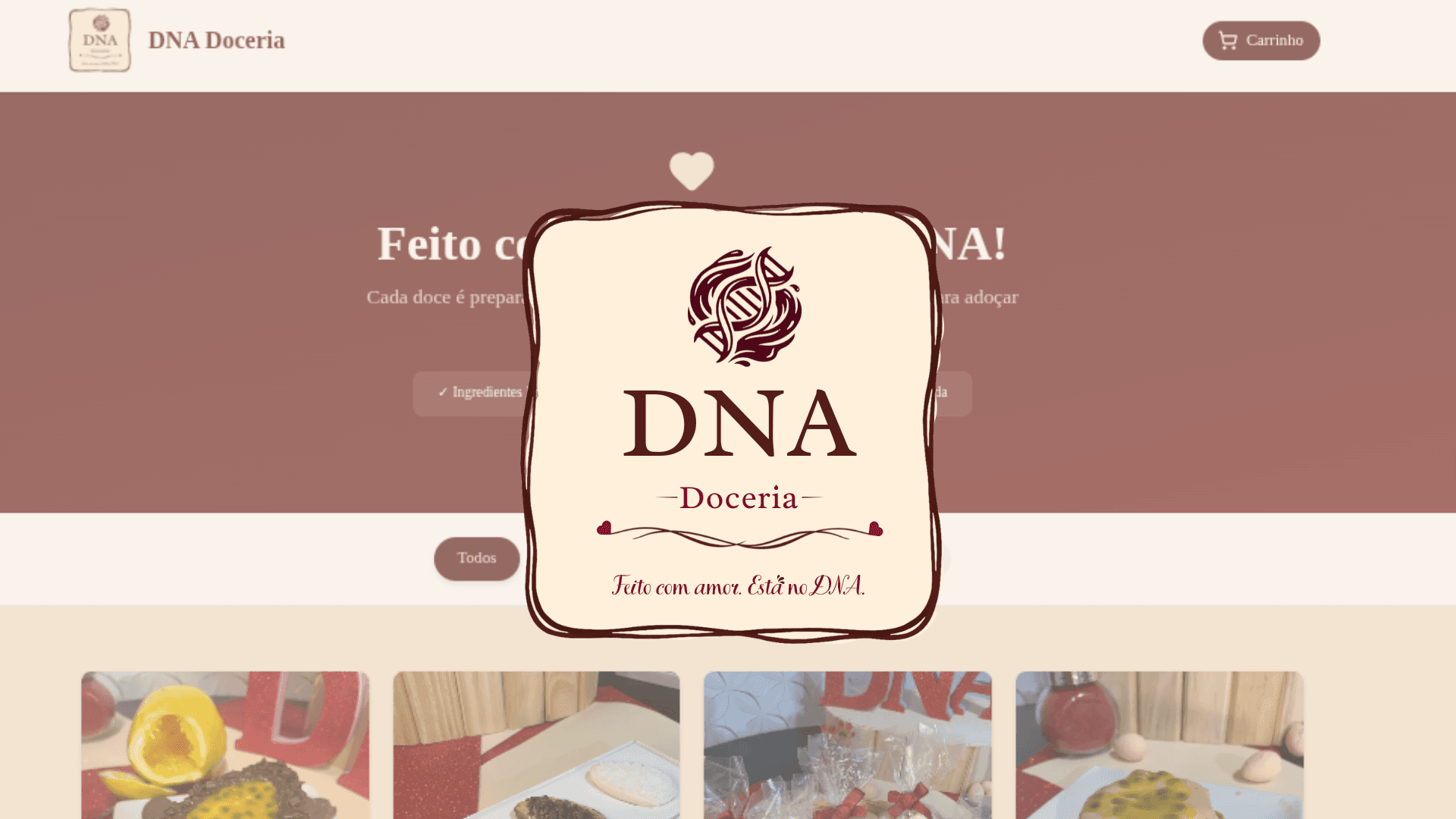 Preview do projeto DNA Doceria