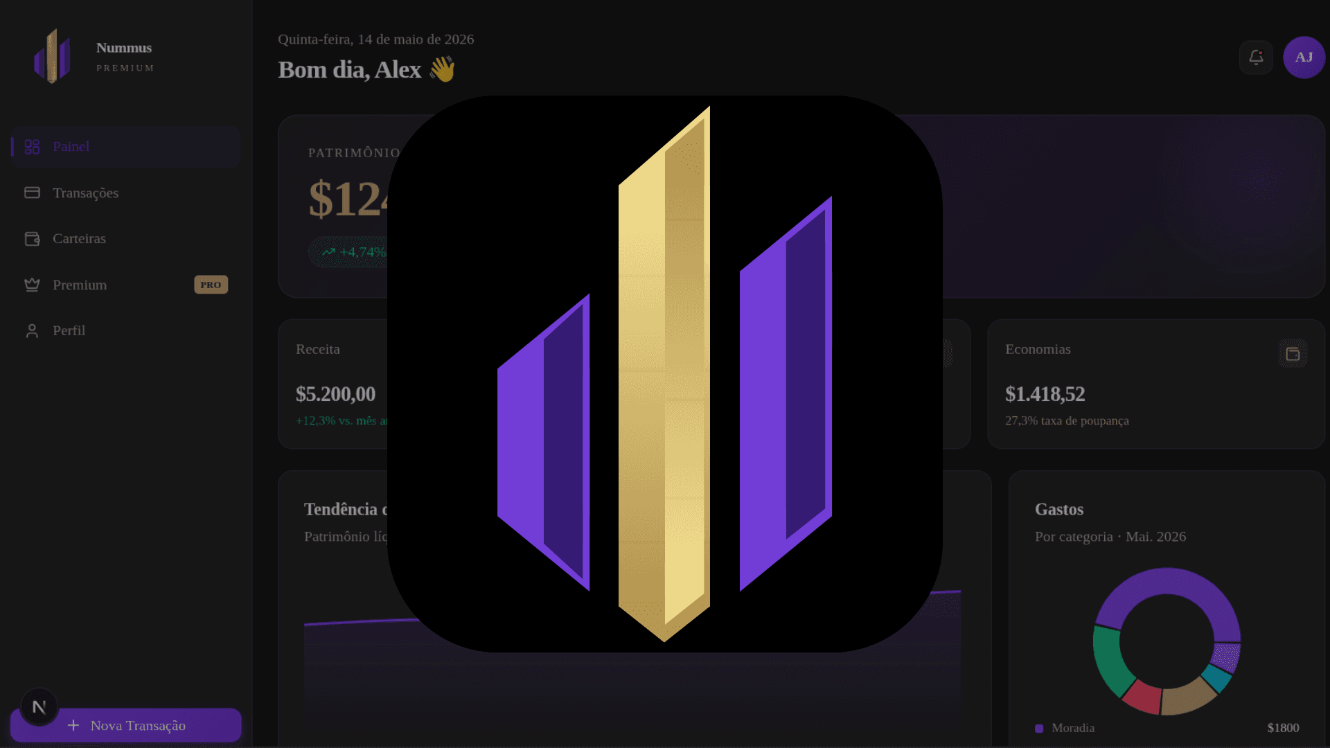 Preview do projeto Nummus Premium